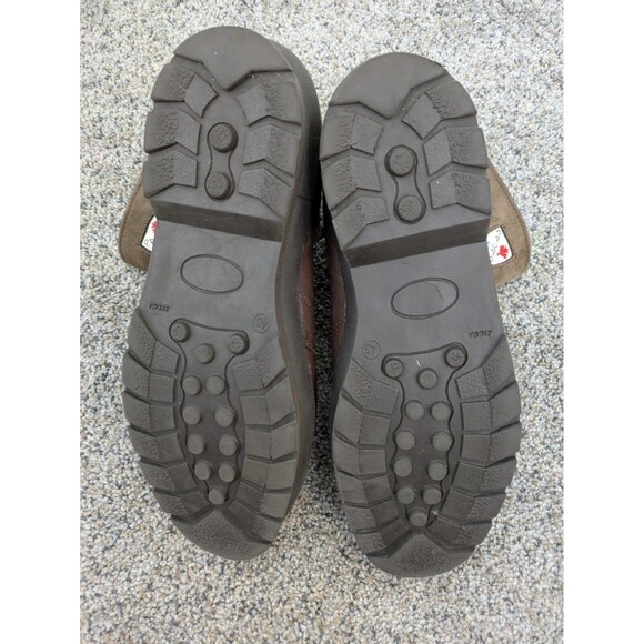 Pajar Canada Women's/ Men's Brown Leather  Tracker Side Zip Sherpa Lined Patches - Picture 10 of 11